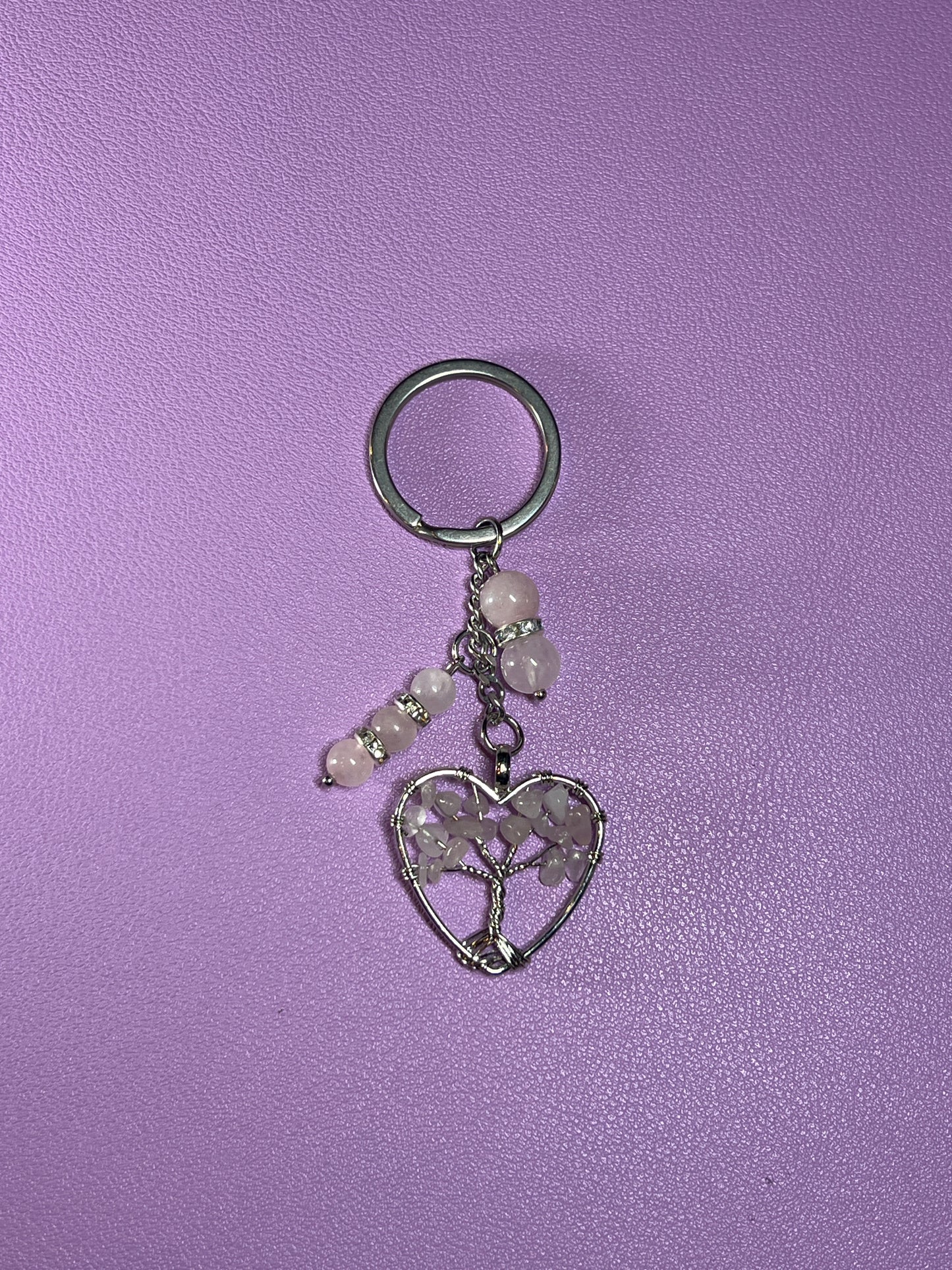 Porte-Clé Quartz Rose