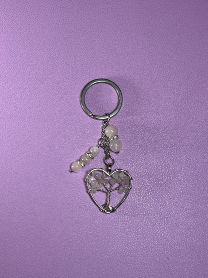 Porte-Clé Quartz Rose