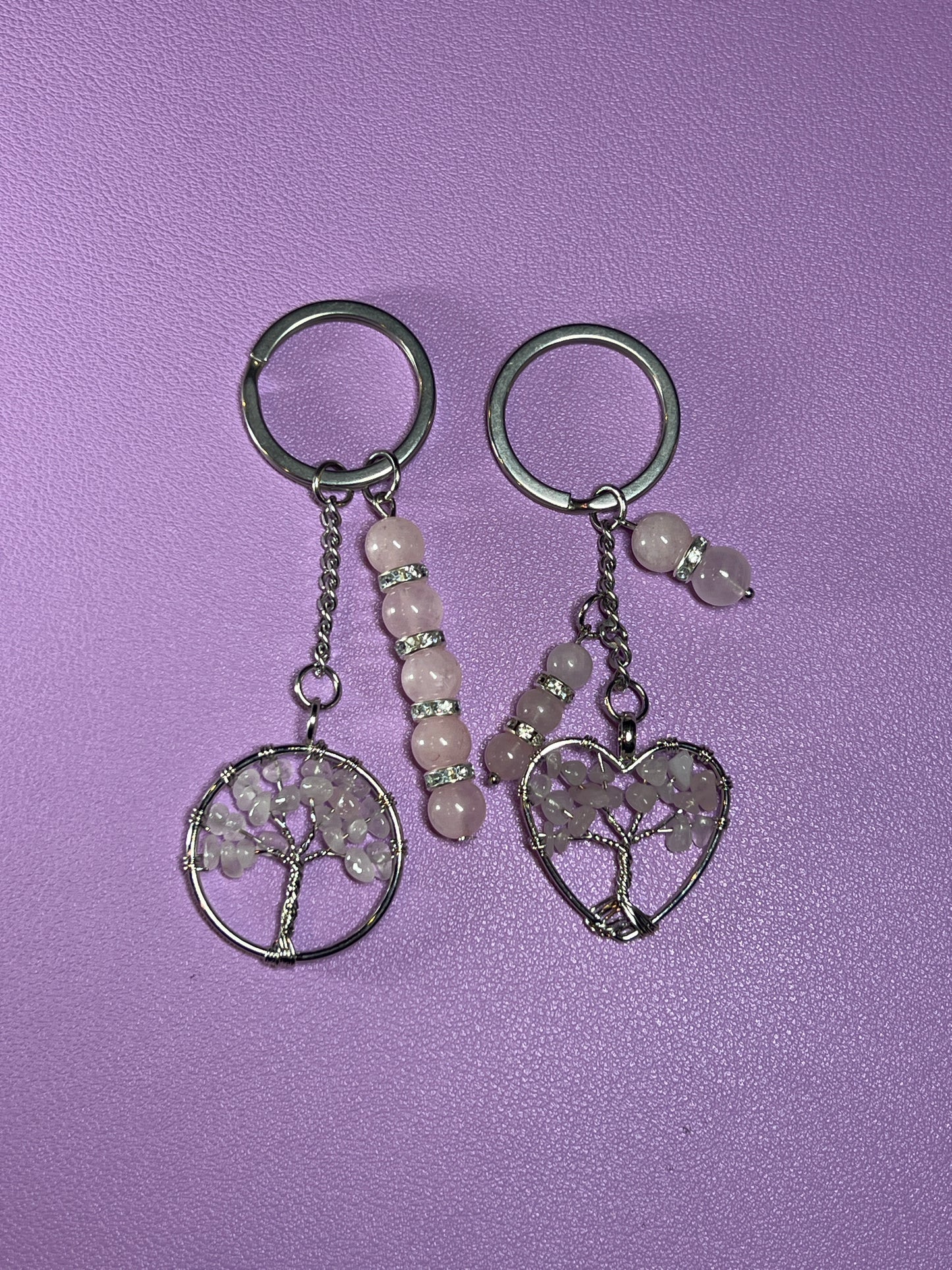 Porte-Clé Quartz Rose