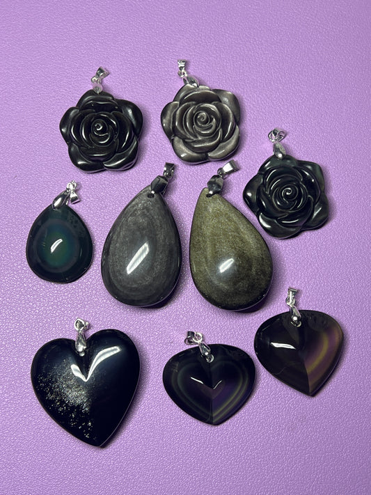 Pendentif Obsidienne