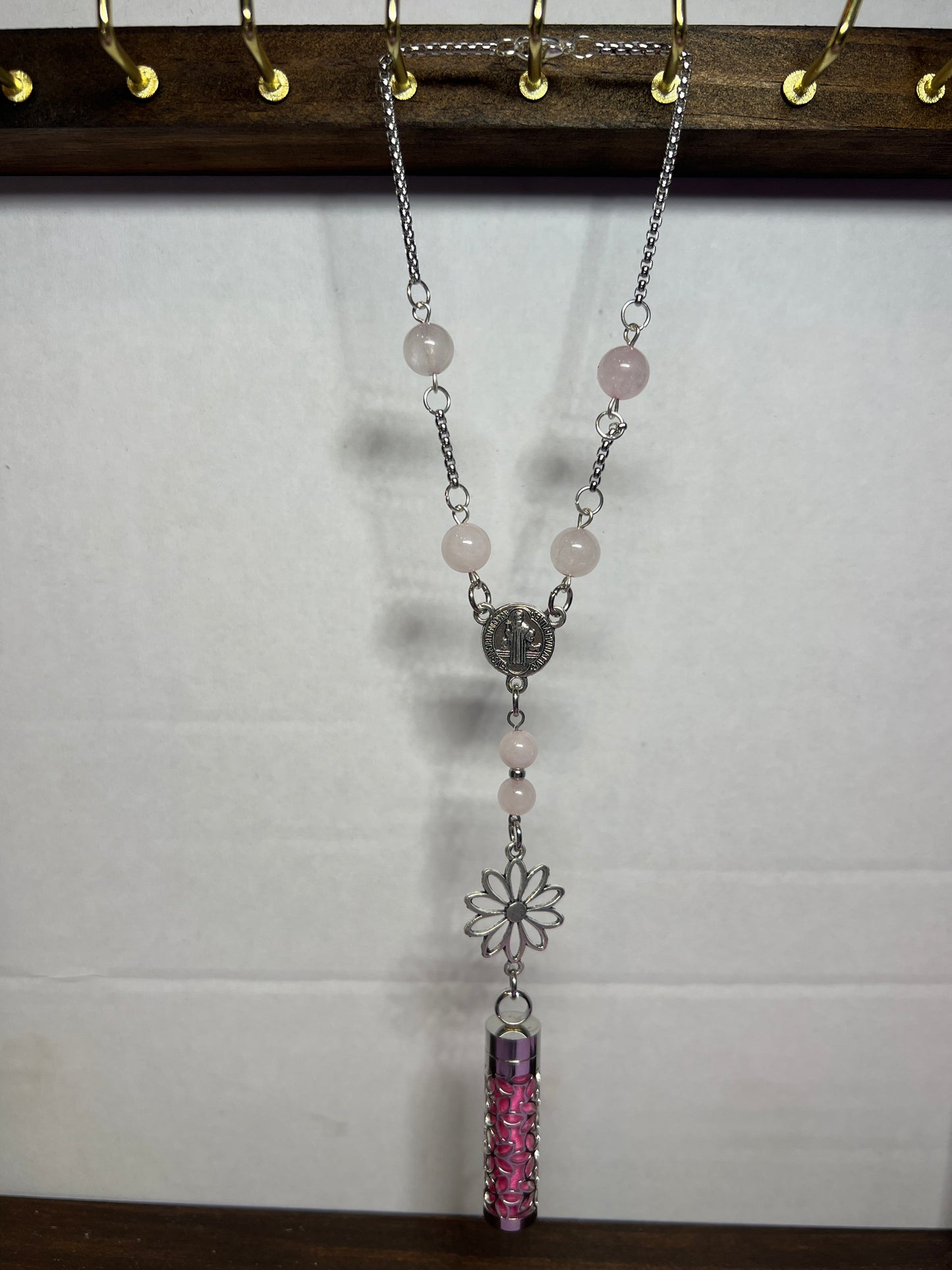 Suspension Voiture Sérénité Quartz Rose