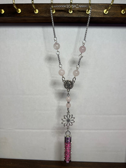 Suspension Voiture Sérénité Quartz Rose