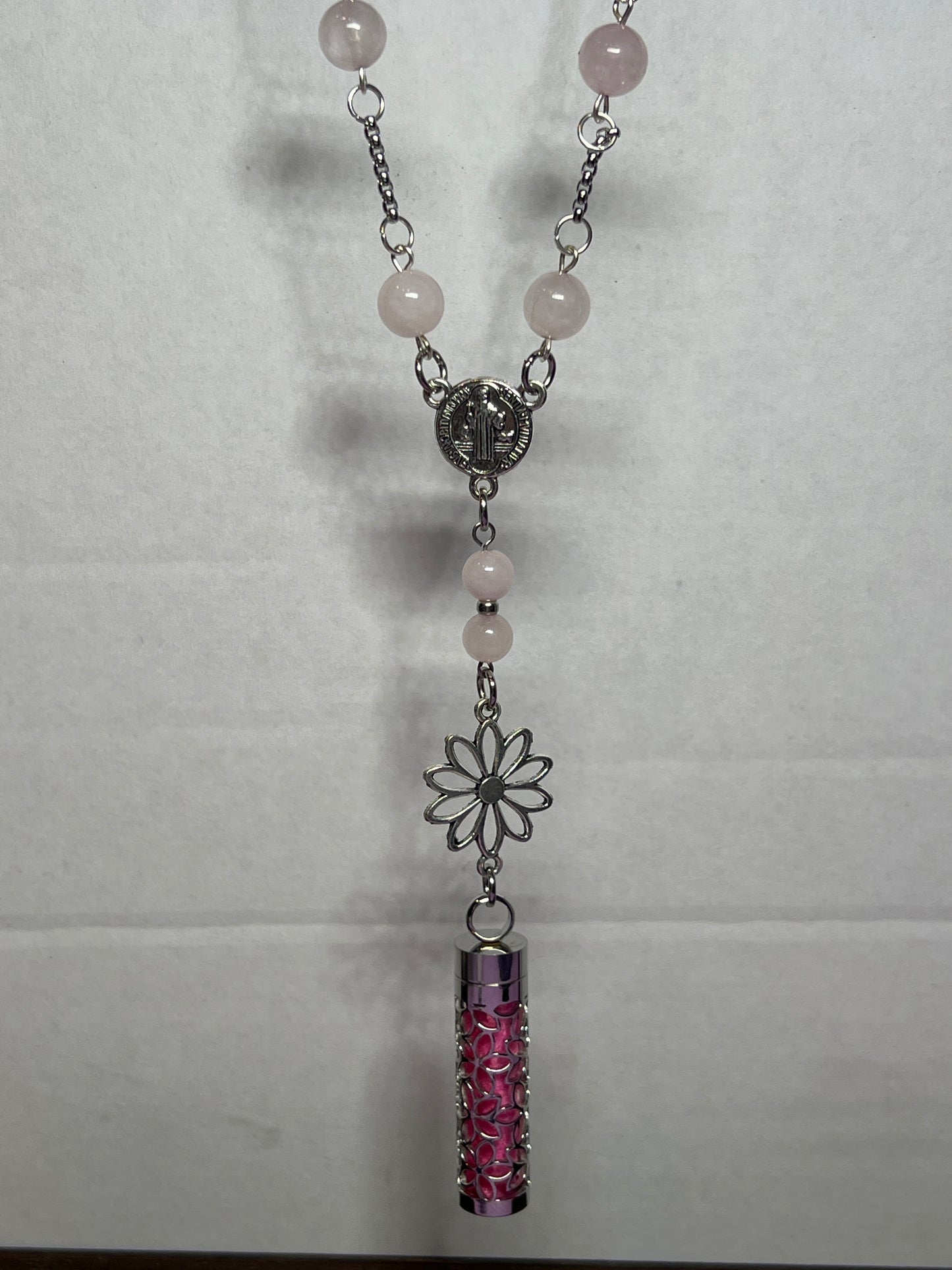 Suspension Voiture Sérénité Quartz Rose