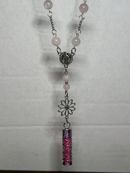 Suspension Voiture Sérénité Quartz Rose