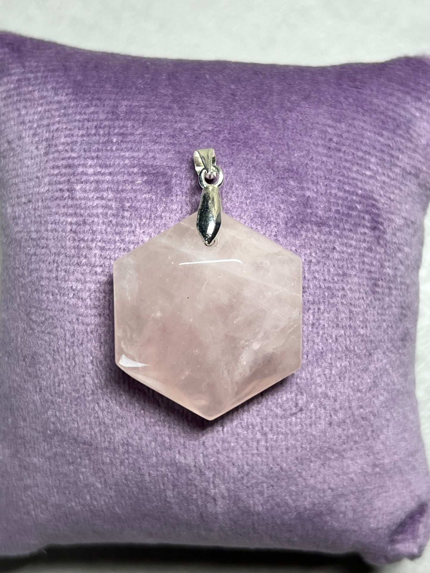 Pendentif Quartz Rose