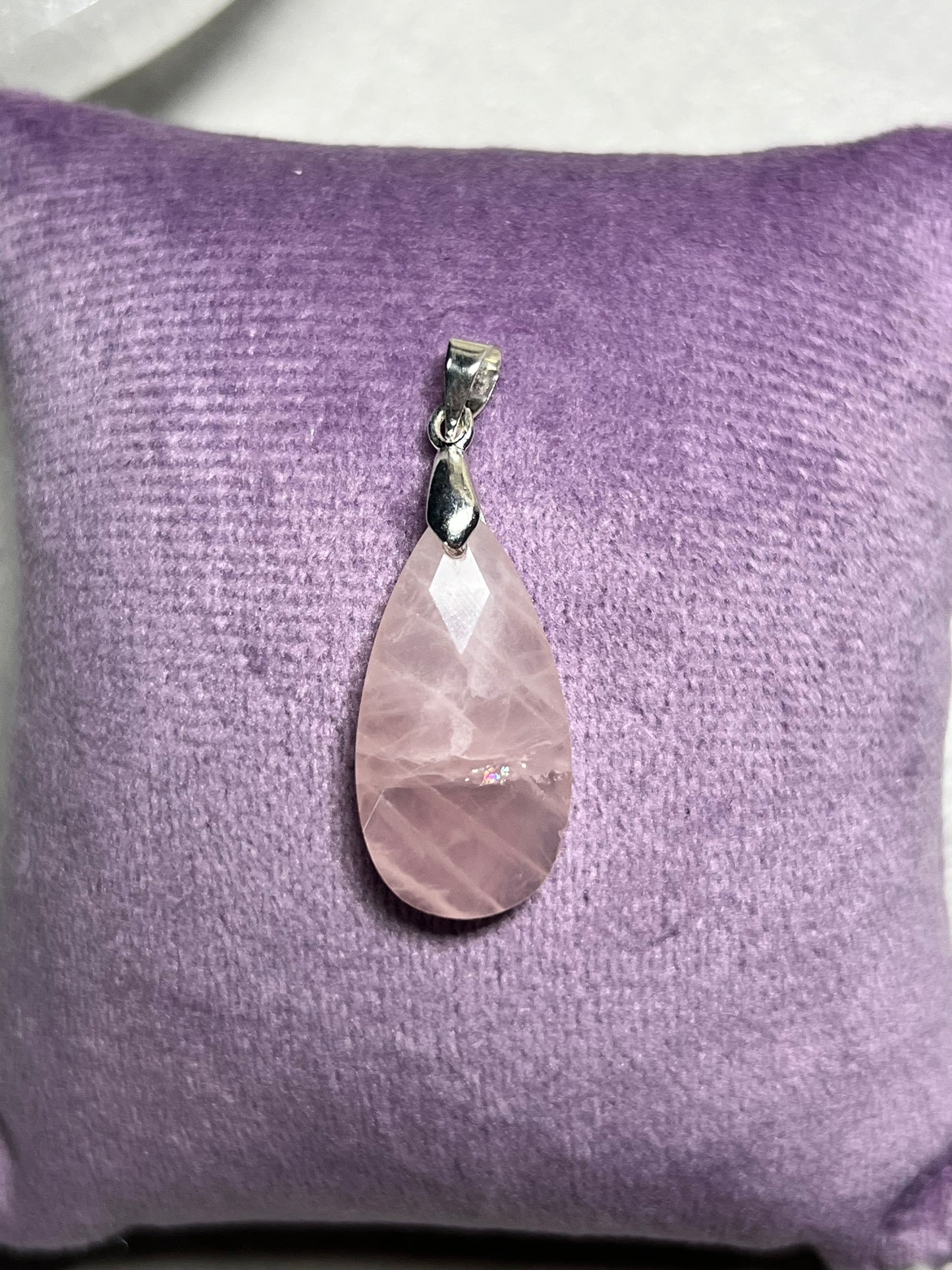 Pendentif Quartz Rose