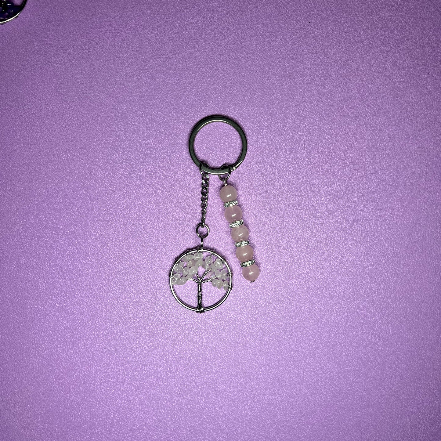 Porte-Clé Quartz Rose