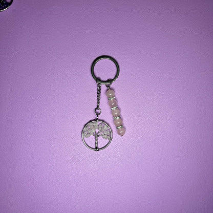 Porte-Clé Quartz Rose