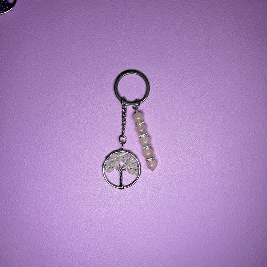 Porte-Clé Quartz Rose